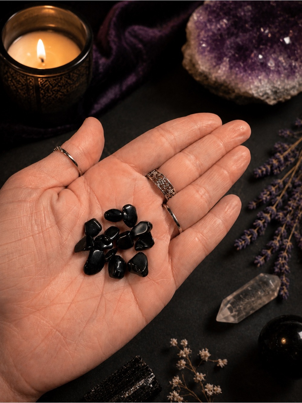 Natural Obsidian Crystal Chips